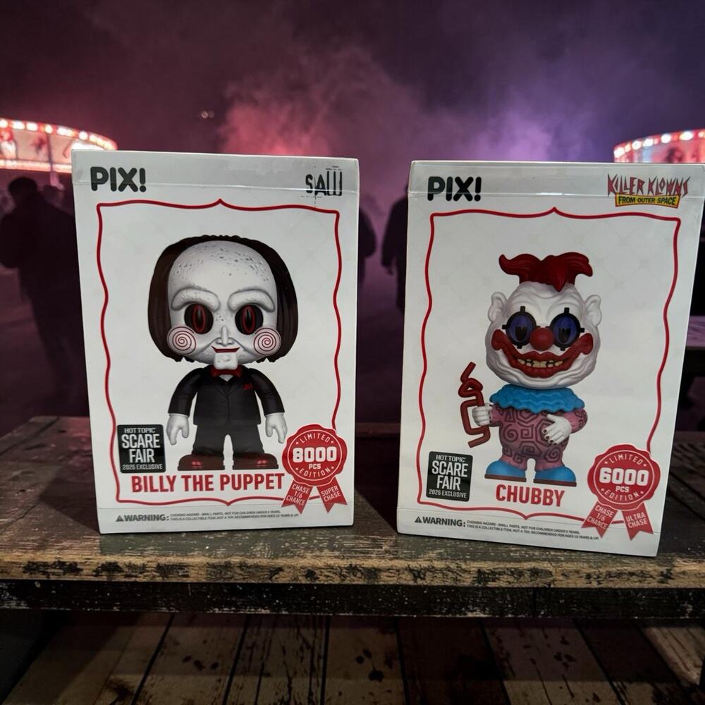 Scare Fair 2026, Thrill Joy, Chubby And Billy The Puppet Set New 2x Sealed